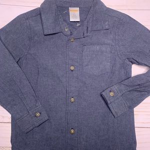 BRAND NEW Toddler Denim color button up long sleeve - GYMBOREE